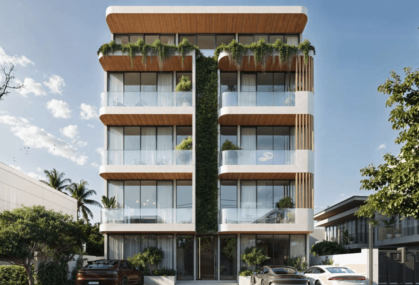 Crossview, exterior front elevation